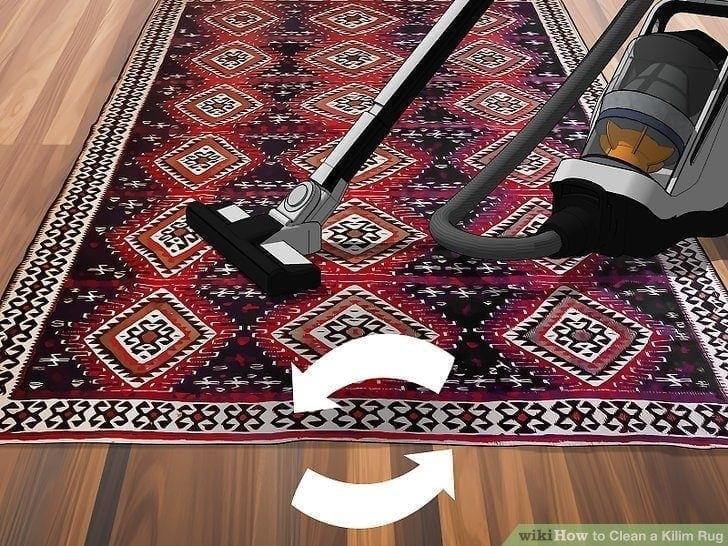 how to clean a kilim rug