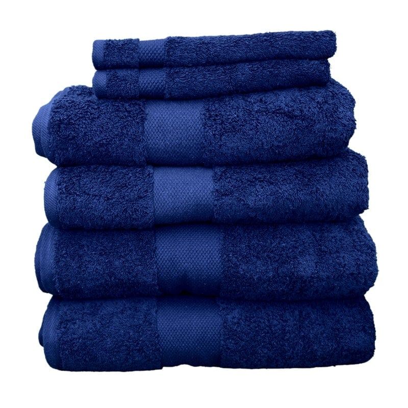 MARRIKAS 100% Egyptian Cotton 6 Piece Towel Set BLUE 